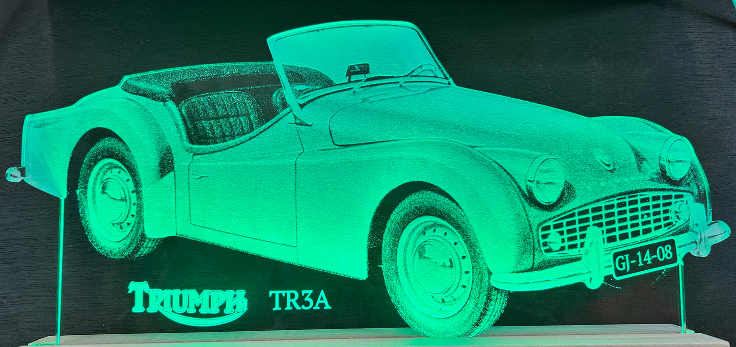 3D LED lamp - Triumph TR3A