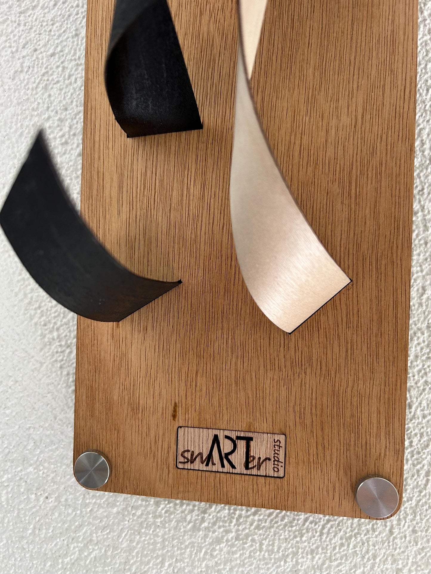 Minimalistische houten wandsculptuur – Handgemaakte lasergesneden kunst – Woondecoratiecadeau