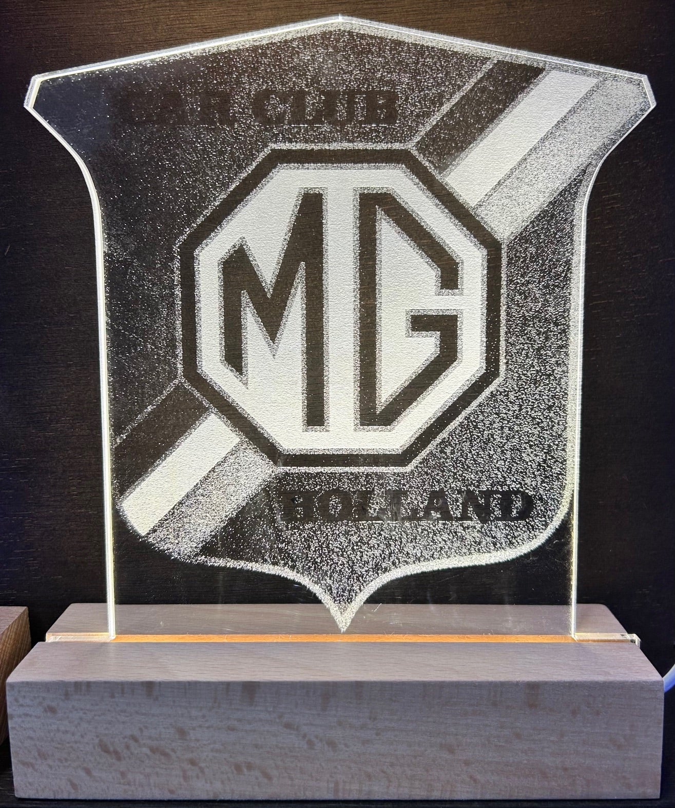 3D LED lamp - MGCCH MG Car Club Holland