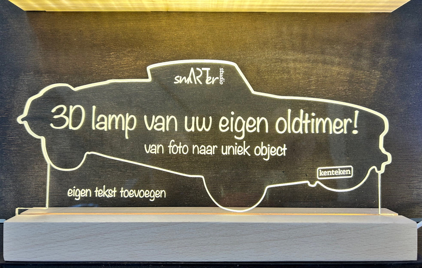 Uw eigen oldtimer als 3D lamp