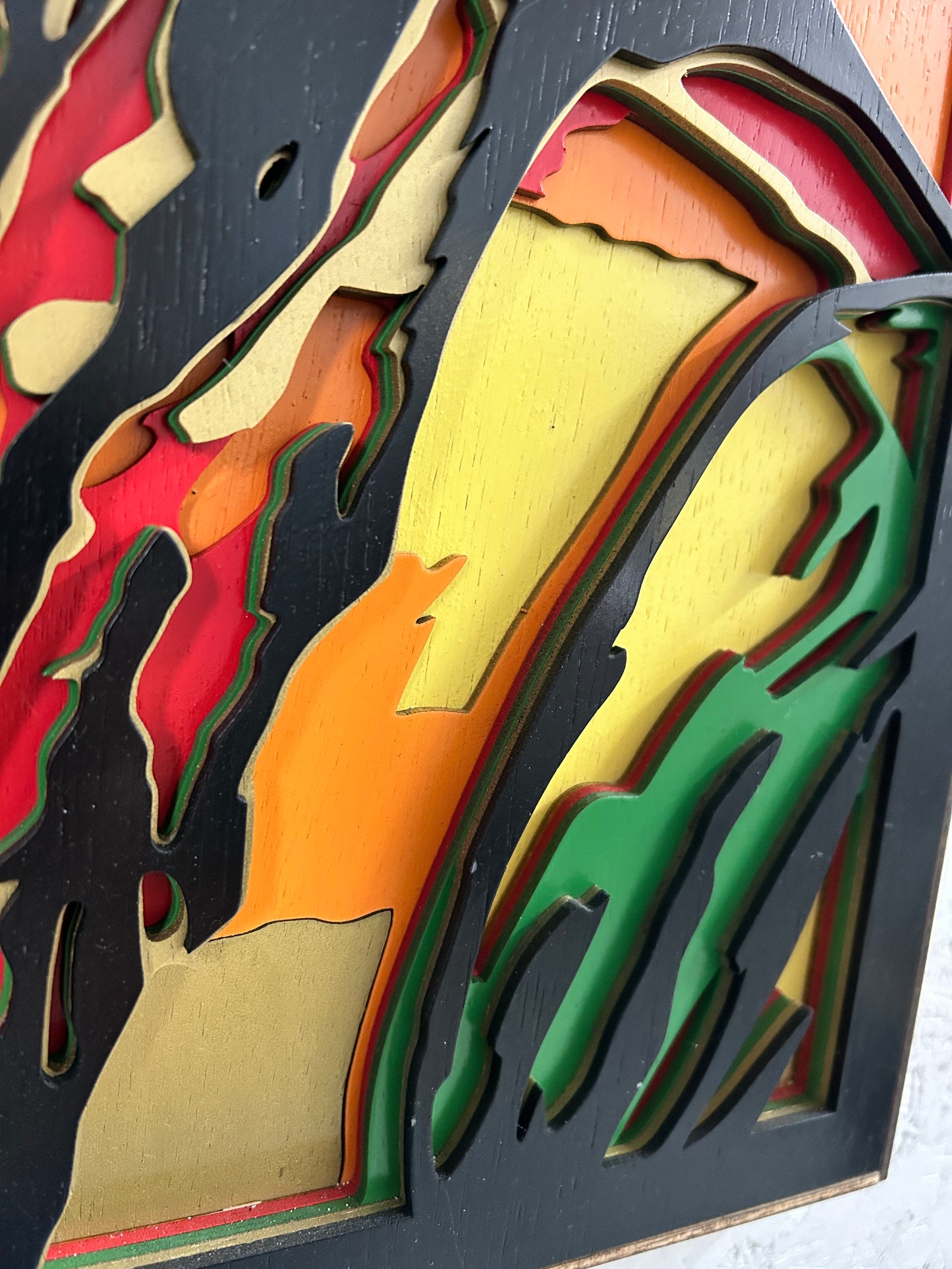 Bob Marley - abstract multilaags kunstwerk